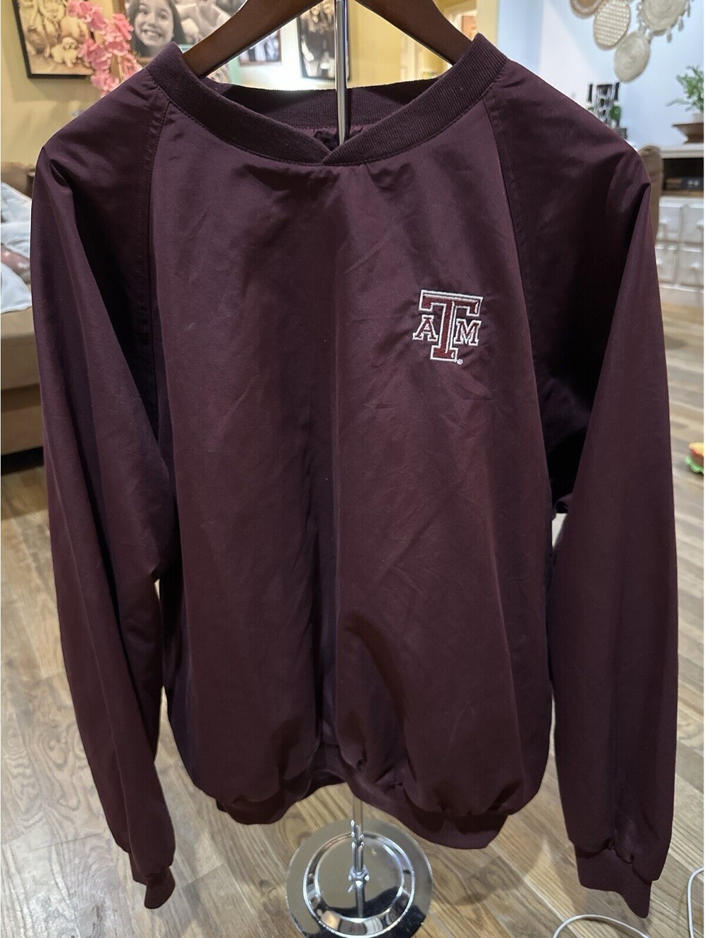 Texas A&M Pullover Jacket Mens Large Maroon Windbreaker NCAA Aggies